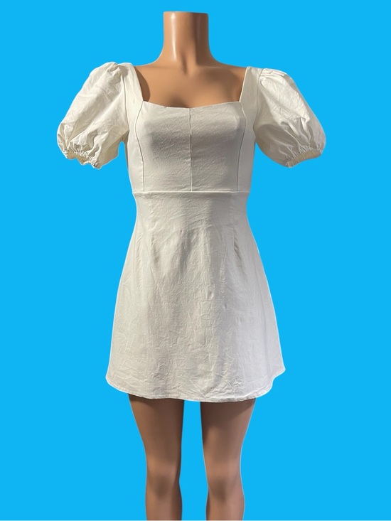 Altar'd State Dresses & Skirts - Altar’d State Puff Sleeve White Mini Dress